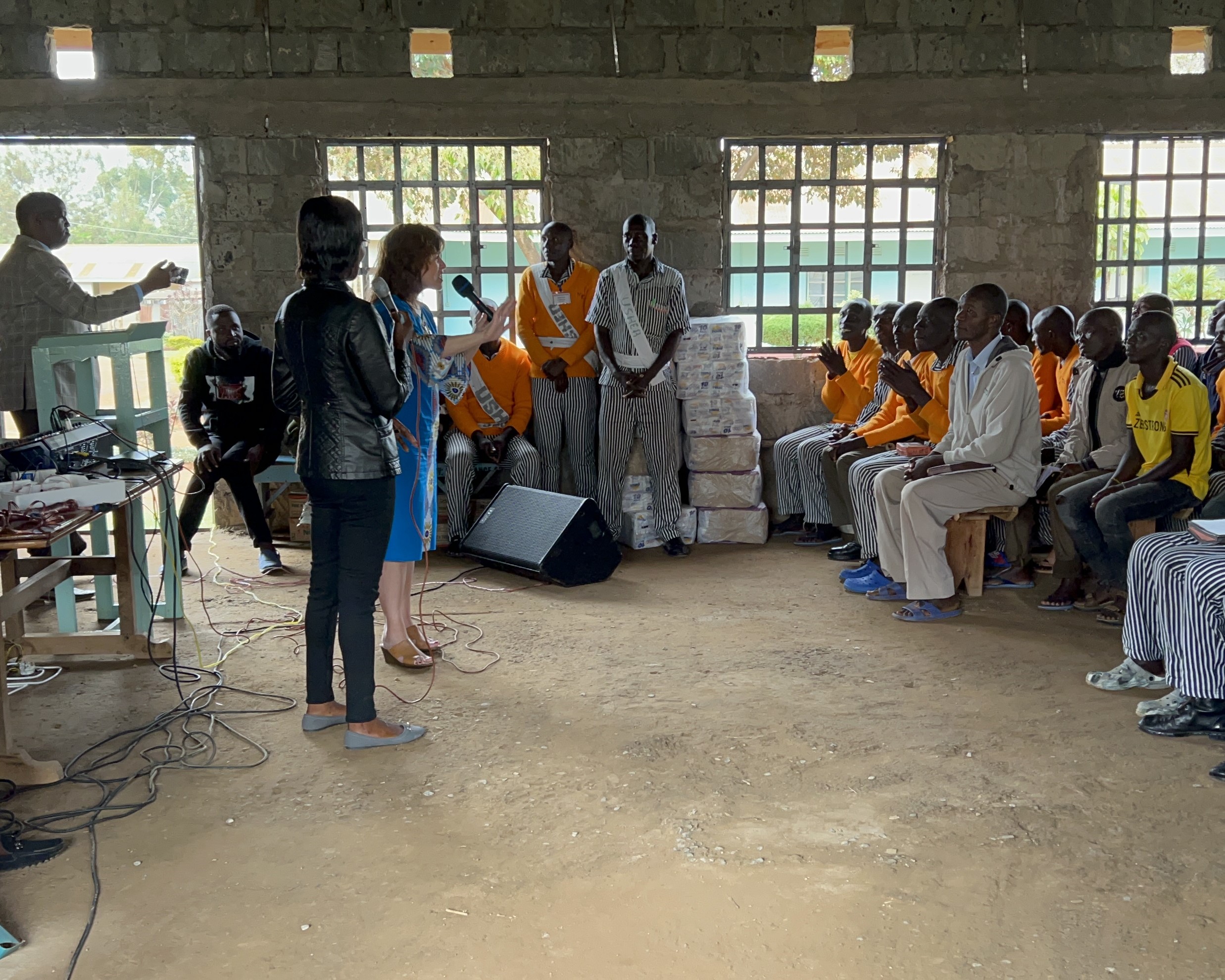 Kim Preaching at Eldoret, Kenya Prison - copy